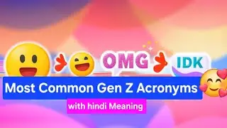 Most Common Acronyms Used by Gen Z #genz @StudyHubOnlineOfficial 