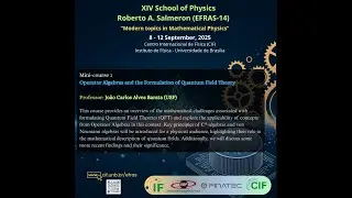 Operator Algebras and the Formulation of Quantum Field Theory - aula 2
