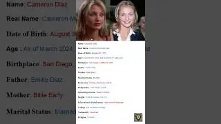 Cameron Diaz (Radiant Actress Biography) #shorts