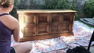 Spray Painting A China Cabinet Time Lapse