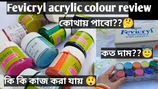 Fevicryl acrylic colour review/fevicryl sunflower kit/price and details