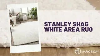 Stanley Shag White Area Rug