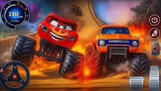 Fire & Ice Monster Truck Gameplay | Extreme Racing Challenge 💥 part-1