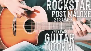 Rockstar Post Malone Guitar Tutorial // Rockstar Guitar // Guitar Lesson #840