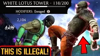 MK Mobile. Fatal White Lotus Tower Battle 138. ENRAGED Lizard Baraka Should Be ILLEGAL!