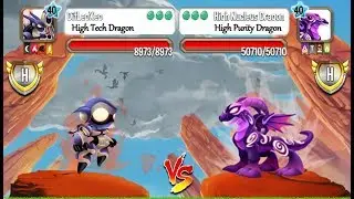 High Tech Dragon vs High Purity Dragon in Lap 6 | Dragon City