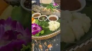 Grilled snakehead fish with Thai spicy sauce🤩🤩🤩#thailand #thaifood #localfood