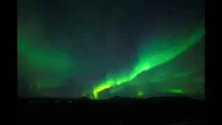 Aurora borealis and moving lights
