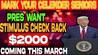 BREAKING: Trump Pushes for $2000 Stimulus Check in March 2025 for Social Security, SSI, SSDI & VA!