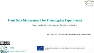 Webinar on Plant Data Management for Phenotyping Experiments