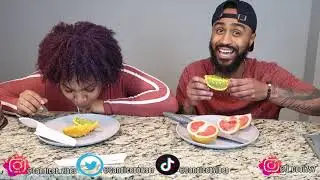 EATING CHALLENGE! EXOTIC FRUIT VS. COMMON FRUIT| TRYING WEIRD FRUITS| CANDICE & JORDAN