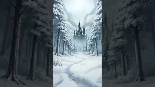 Walking Toward the Frozen Castle ❄️ | Winter ASMR POV