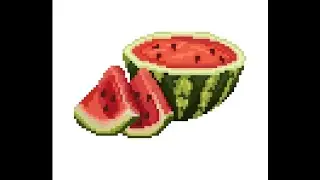 Pixel Art Daily Painting i colored Watermelon 🍉 # 890