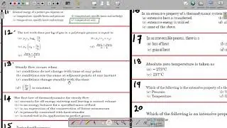 Thermodynamics |Unit 1| Basic Concept and First law | Important MCQ Questions |Anna University