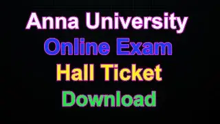 ANNA UNIVERSITY ONLINE EXAM HALL TICKET DOWNLOAD | ANNA UNIVERSITY NEW UPDATE | M V TECH