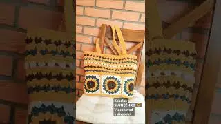 Kabelka SLUNEČNICE #hackovani #crochet #kabelka #slunecnice #leto