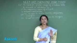 NEET UG 2017: Video Solution & Answer Key for Chemistry Question 32 to 36
