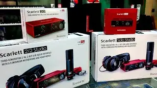 COMPARACIÓN INTERFACES DE AUDIO FOCUSRITE - SCARLETT 2i2, SCARLETT SOLO y STUDIO PACKS