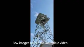 Glassy Mountain Fire Tower Drone Ascent into the Clouds
