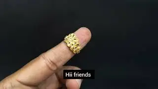 Light weight new gold fancy ring for ladies, How to learn gold work, How i made this gold ring, 