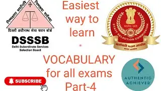 EASIEST WAY TO LEARN VOCABULARY PART-4...|| By authentic Achiever