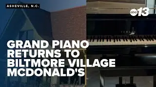 Grand piano returns to Biltmore Village McDonald's