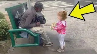 Girl Gives Sandwich to Homeless Man, Cops Show Up the Next Day!