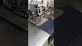 Automatic back pocket joint.  #tailoring #garments_machine #sewingtutorial #shorts #shortsvideo