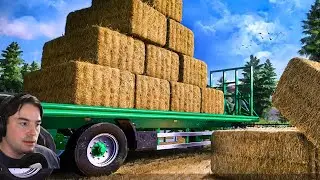 LS22 Bale Stacking Challenge Wer stapelt die Ballen schneller #LS22 #FarmingSimulator #BaleStacking