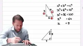Use Pythagoras' theorem then trigonometry to determine an unknown angle (322c)