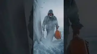 A men surviving in extreme cold #alaska