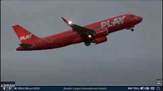Live Nighttime Plane Spotting at Logan Airport 🌙✈️ Stunning Takeoffs & Landings in the Dark!