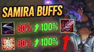 Samira has 100% LIFESTEAL now?! 💀 NEW BUFFS are Broken (Master Elo Pentakill)