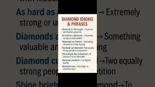 diamond idioms