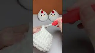 crochet a chicken with me (actual speed) 🐓 #crochetlove #crocheting #crochetpattern