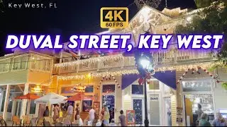 Duval Street Key West, FL -  4K 60fps (Night walking tour) December `21