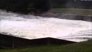 Toledo Bend Reservoir on Sabine River, Texas flood waters 2015