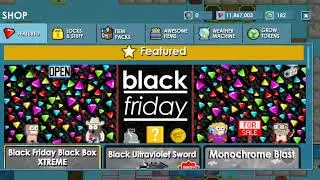 Growtopia | Opening Black Friday Boxes (4 Black UV Swords!!!)