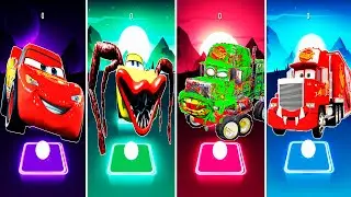 LIGHTNING MCQUEEN vs GIANT MCQUEEN EATER vs MACK ZOMBIE vs MACK TRUCK | Tiles Hop EDM Rush