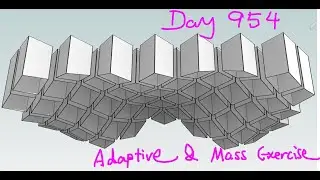 Revit Exercise (Day 954) - Adaptive and Mass Exercise (Divided Surface & Intersects)