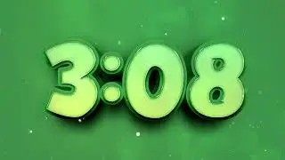 5-Minute Countdown Green Party Pop Future Bass Drop Shiny Timer