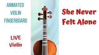 SHE NEVER FELT ALONE 🐾from The Aristocats | Animated Violin FINGERBOARD | LIVE Violin Tutorial