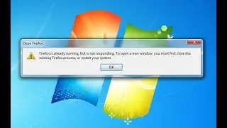 firefox is already running but is not responding the old firefox process must be closed