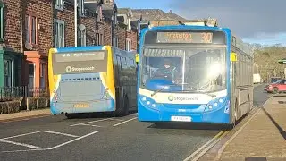MARYPORT : REAYS SERVICE 68, A GOOD VARIETY OF STAGECOACH AND SOME ARMSTRONG TRUCKS