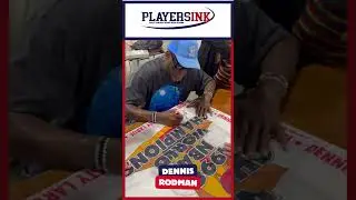 Dennis Rodman NBA Autograph Signing 🔥 Presented by PIA!  #NBA #PIA #AutographSigning #Shorts