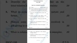 BSOC 108| Question paper| June 2022| #ignou# ignou exam # shorts