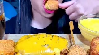 ASMR Chicken Burger, Chicken Nuggets and Corn Dogs Eating, 2x Speed, Big Bites @stellaasmrofficial 