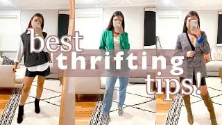 TRY ON THRIFT HAUL | THRIFT WITH ME + my favorite thrifting tips!