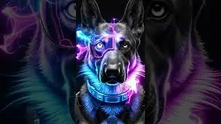 #Cyborg#neoncyborgart#dog