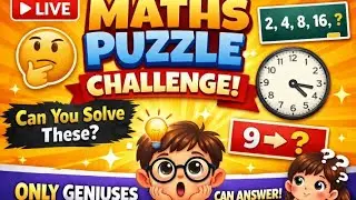 LIVE IQ Math Test 🧠 | Can You Solve These Tricky Puzzles? 🔥